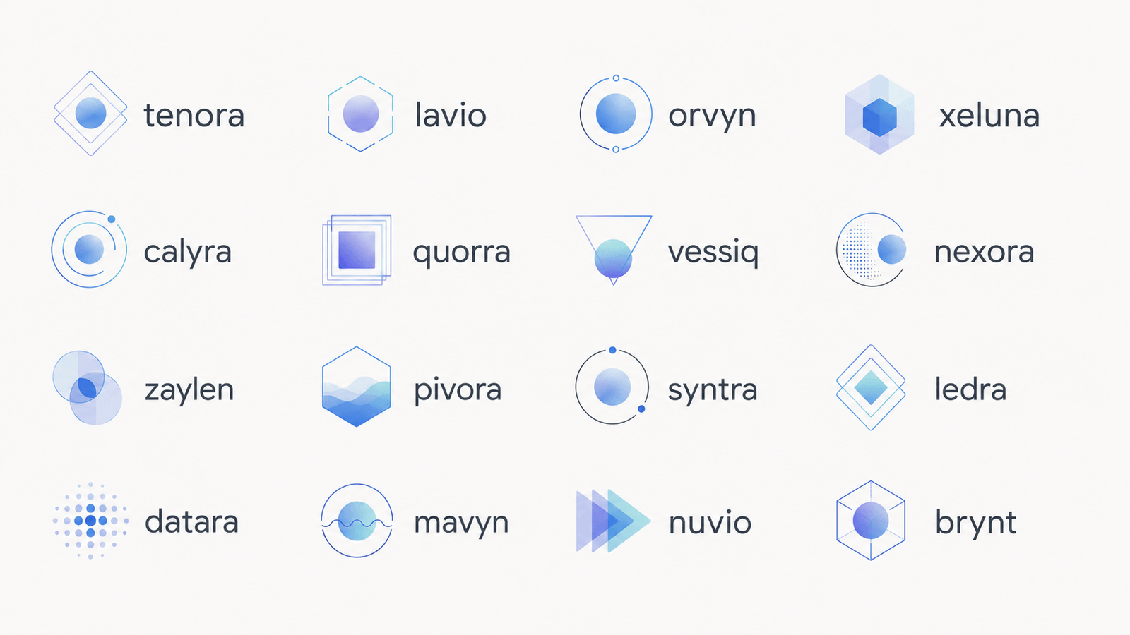 AI slop in branding showing dozens of identical generic startup logos