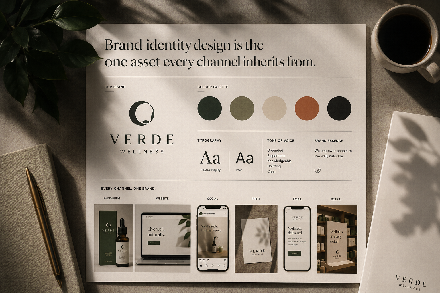 Brand identity design is the one asset every channel inherits from