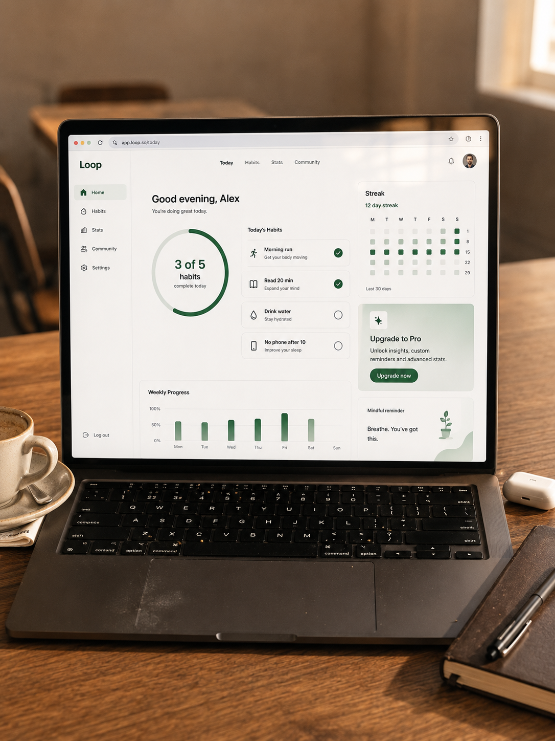 Admin panel + Stripe dashboard wired in by default.