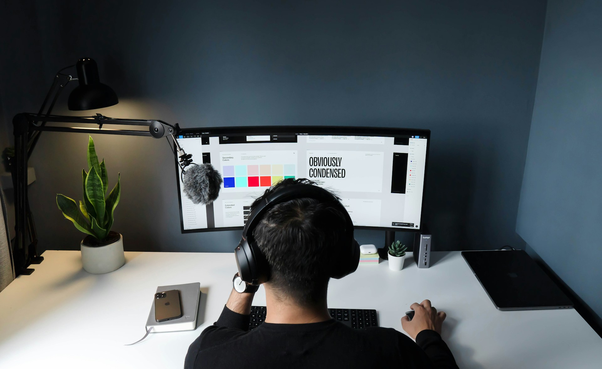Brand identity cost guide — designer workspace and pricing notes